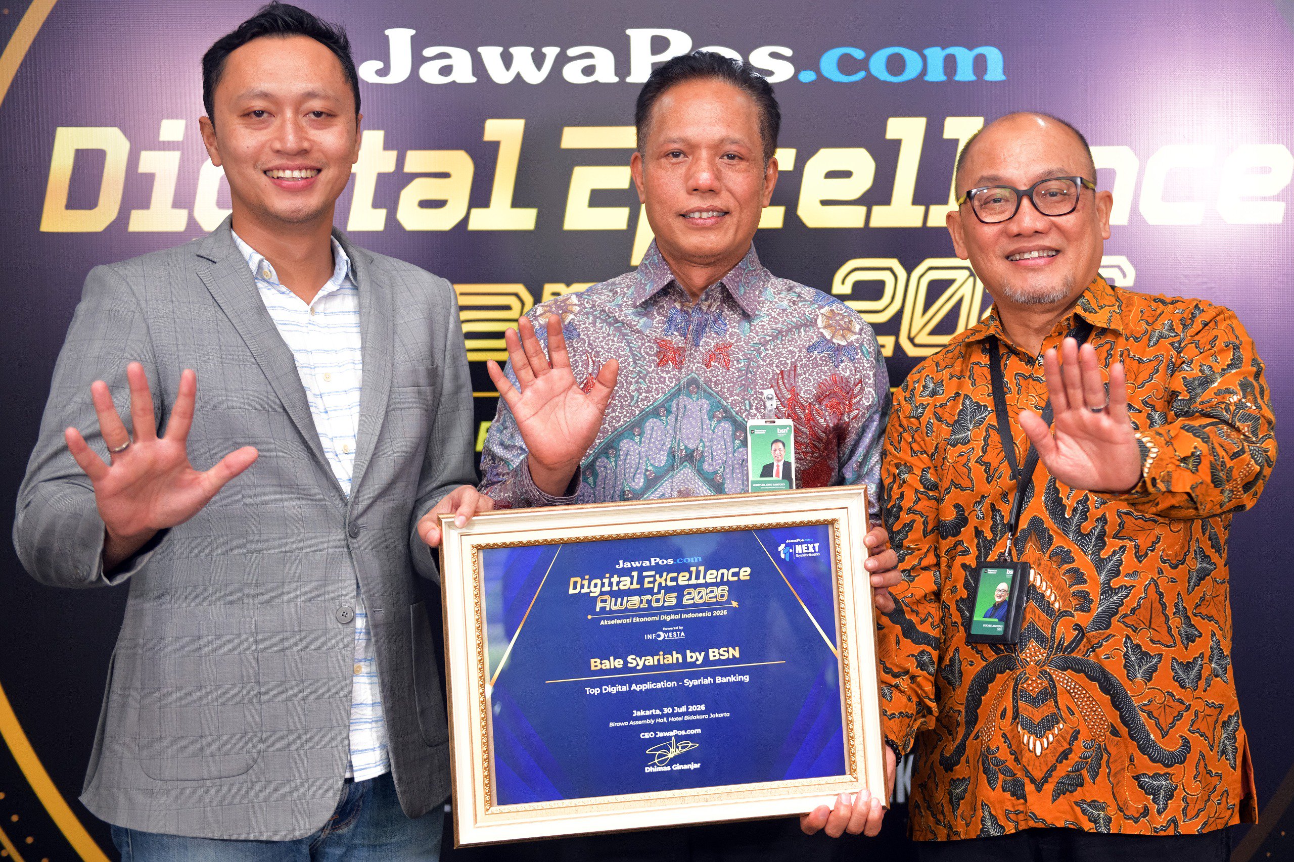 Serius Garap Layanan Digital, Bale Syariah Bank BSN Raih Top Digital Application Syariah Banking 2026